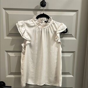 Express Cream Ruffled Blouse